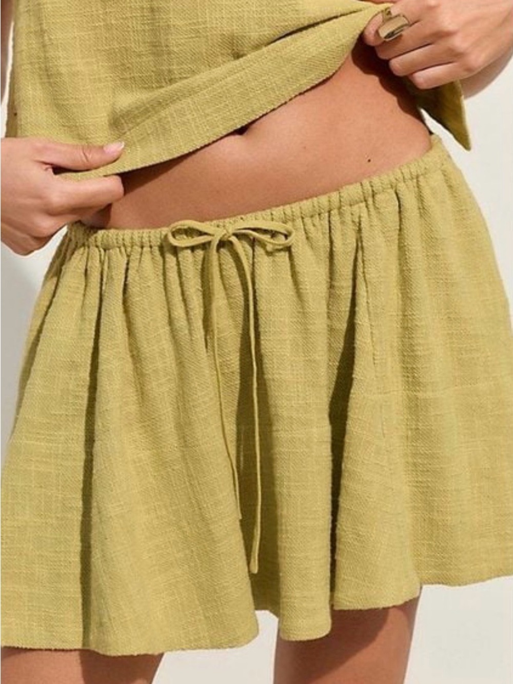 Free people Women's Yellow Skye Mini Skirt Set - Picture 5 of 13